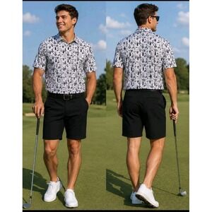 Grunk Dolfer Drinko Mens Polo Golf Shirt XL White Short Sleeve Skull Tequila